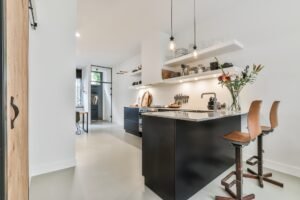 Betonlook vloer in de keuken